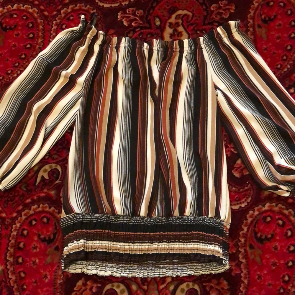 Papaya off the shoulder top